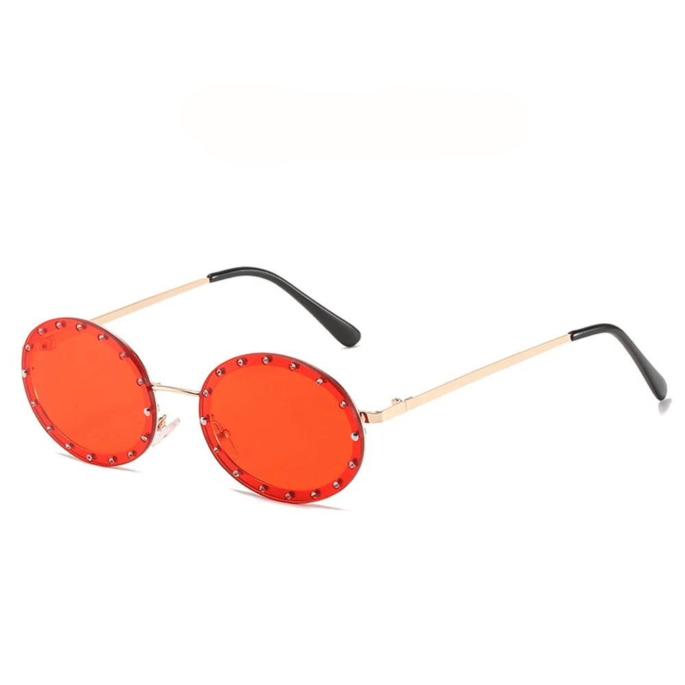 Diamond Oval Frame Sunglasses