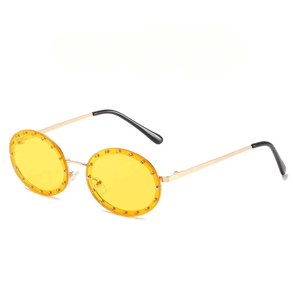 Diamond Oval Frame Sunglasses