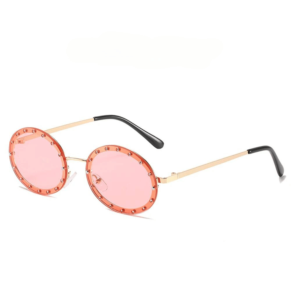 Diamond Oval Frame Sunglasses