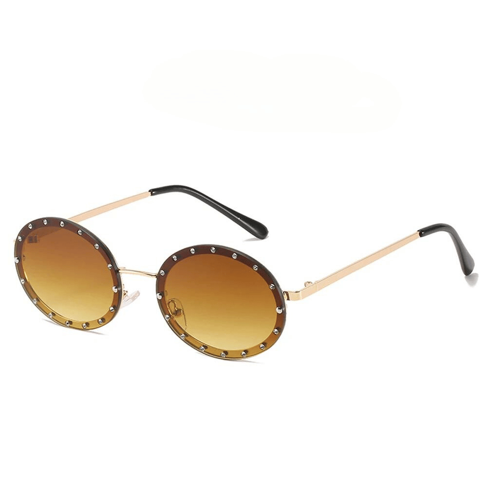 Diamond Oval Frame Sunglasses