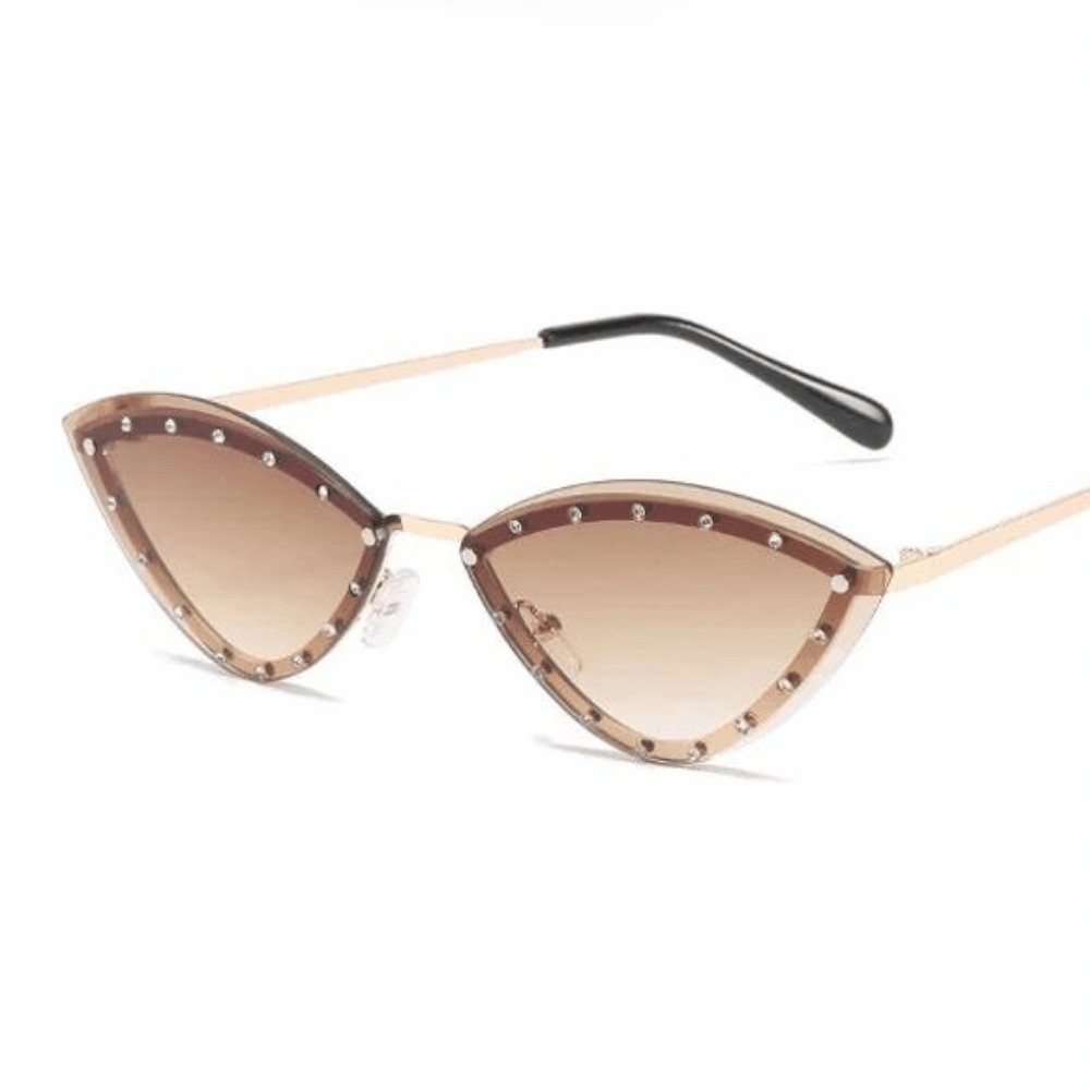 Triangle Cat Eye Sunglasses Crystal