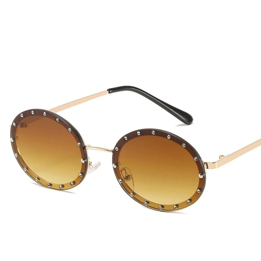 Diamond Oval Frame Sunglasses